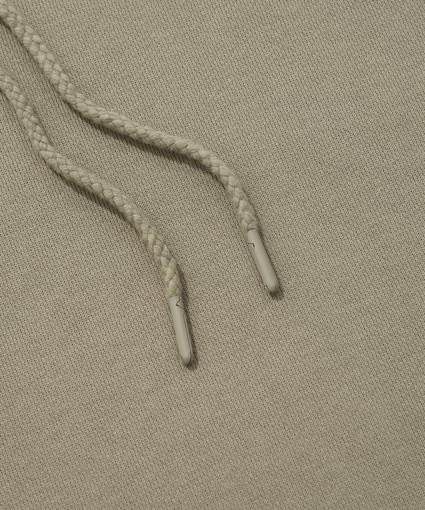 Oversized Small Authentic Logo Hoodie Beige