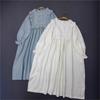 Skogsstil Spetskrage Lapptäcke Spetsklänning Vår Lyktärm Långa Klänningar För Kvinnor