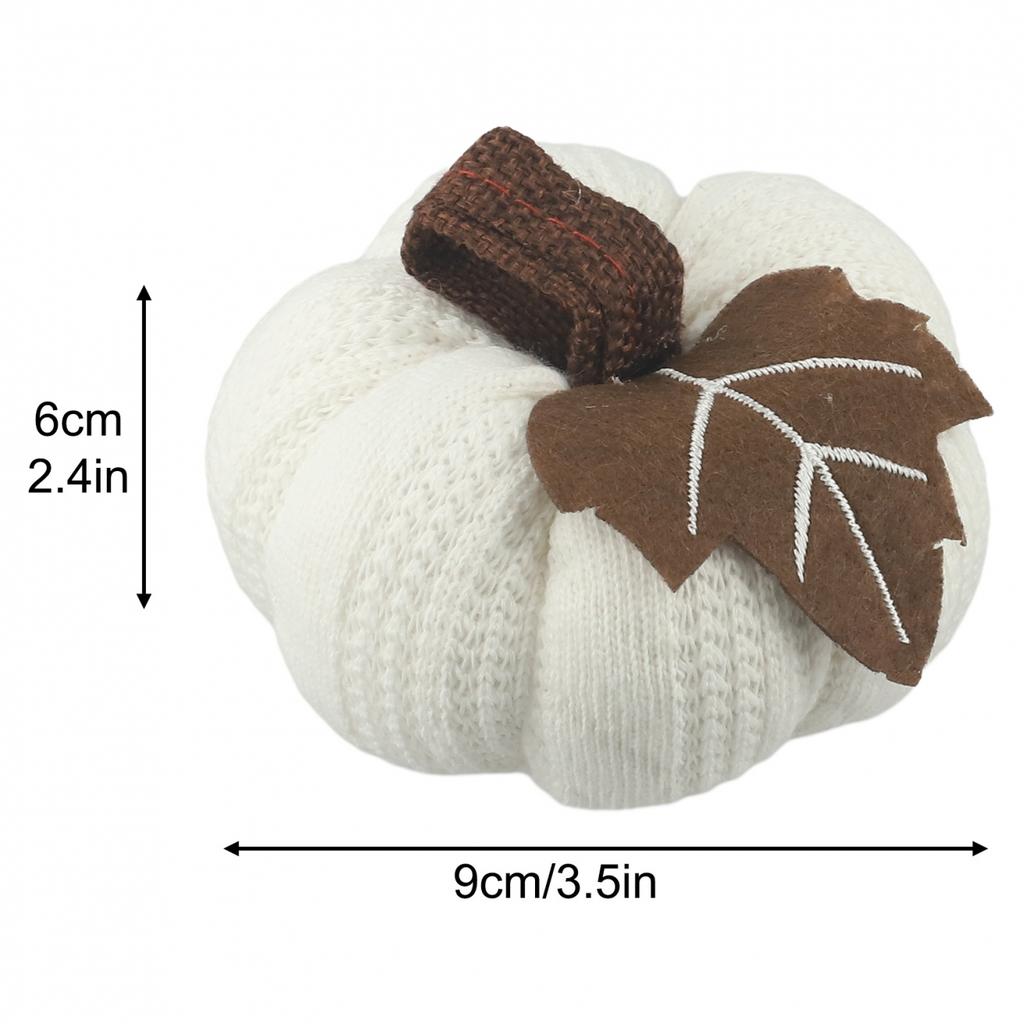 Soft Wool Fabric Decorative Pumpkins Knitted Pumpkin Ornaments