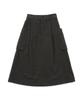 Cotton Bell Out-Pocket Wool Skirt - Wool Charcoal