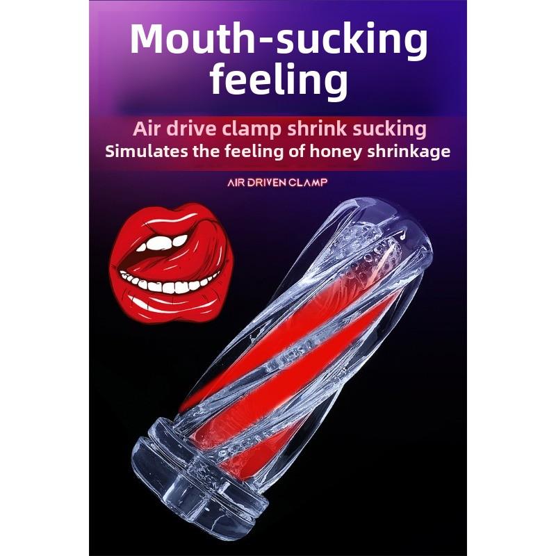 Angel Aeroplane Cup Transparent Silicone Male Sucking Negative Pressure Training Masturbator Exercise Adult Erotic Sexual Use