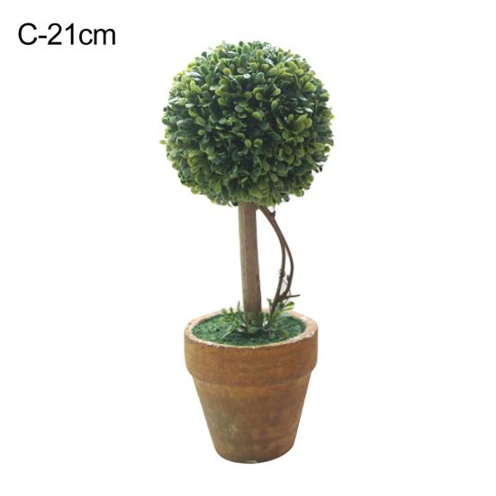 Plante artificielle ronde en pot, 1 pièce, cœur étoile, bonsaï, décor de jardin, fête de mariage
