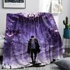 1PC Solo Leveling Print Flannel Blanket, High quality Comfortable for All Seasons, Home Decor, Warmth and Comfort, Perfect for Christmas Gifts170
