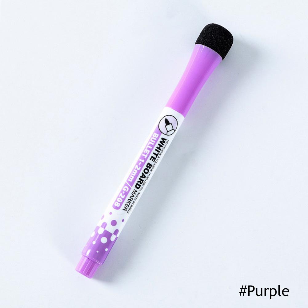 

Магнитные маркеры для белой доски Стираемые маркеры с жидким мелом с ластиком Чернила на водной основе Быстросохнущие Офисные принадлежности фиолетовый