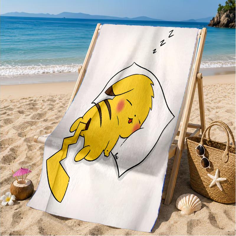 Cute Pika Adventure Beach Towel, Microfiber Beach Towel, Perfect For Pool, Beach, Travel, Home Decor Beach Party Fan gifts