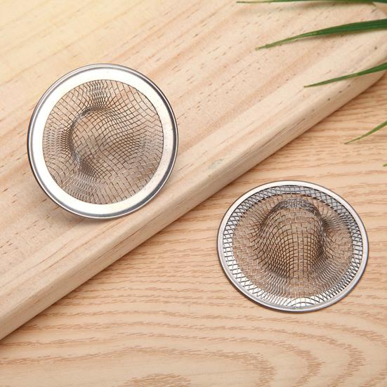 2Pcs Round Iron Bathroom Drain Filter Net Cover Hair Dirt Floor Strainer Stopper