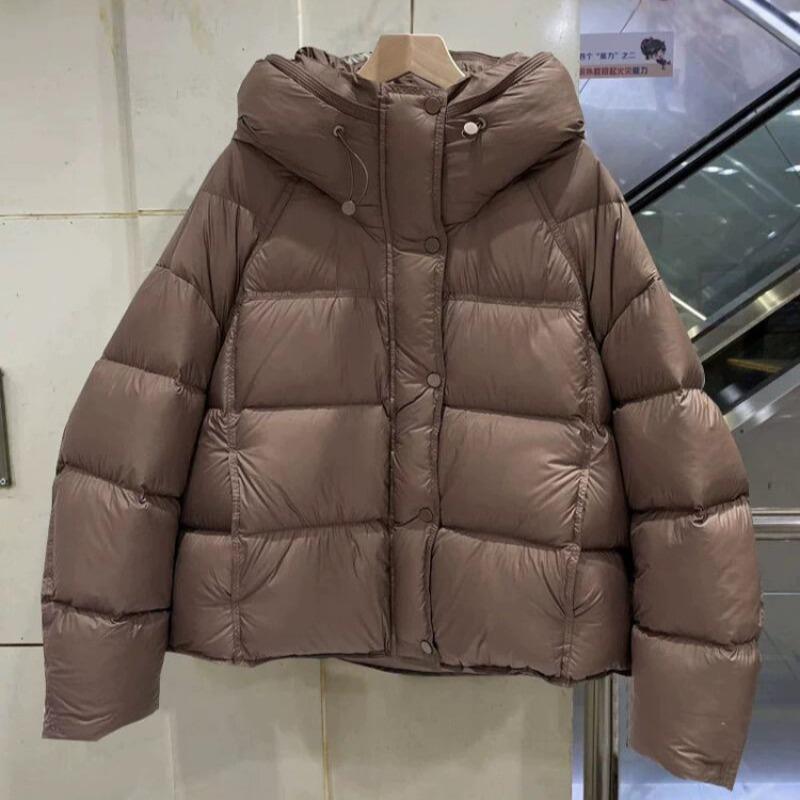 Padded clothes women's short loose winter thickened warm padded jacket bread clothes small hooded padded jacket