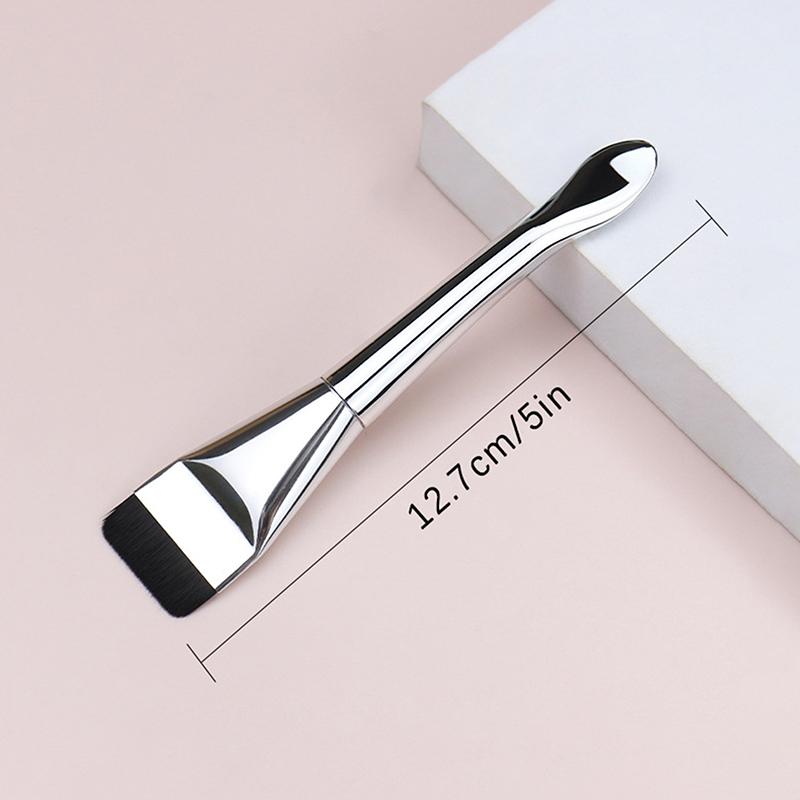 Face Mask Applicator Brushes Double-Ended Makeup Brush With Spoon Flat Soft Hair Facial Cleansing Skin Care Makeup Beauty Tool