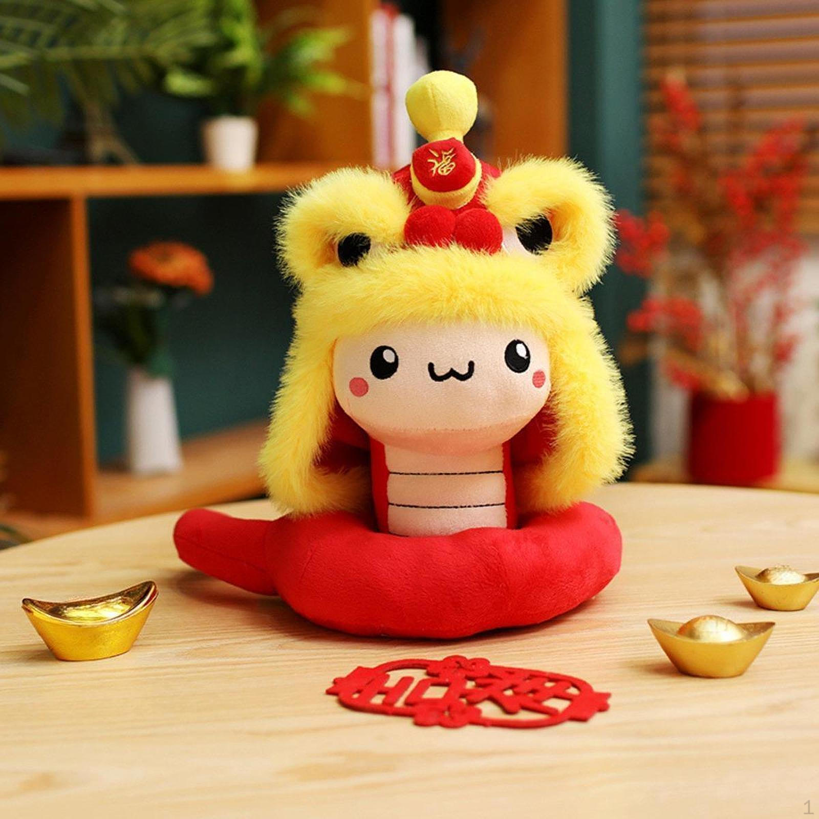 

Празднование китайского года плюшевая змея мягкая игрушка для детской комнаты аксессуар 30cm red