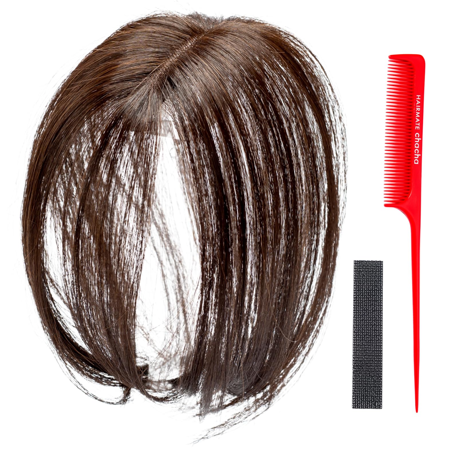 

PESCA Hairmate Chacha Partial Specialized for Concealing Gray Made in Includes 1 Replacement Chacha Tape and Original Comb Wig, Hair, Japan, (Dark