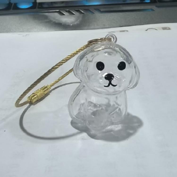Clear Dog Furs Keepsakes Keychain,Dog Hair Holder Keychain Pet Furs Keepsakes Keychain Memorial Keyring Pet Lover Gift
