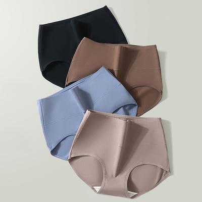 Plus Größe 4Pcs Hohe Taille Baumwolle Höschen Frauen Unterwäsche Body Shaper Weiche Damen Slip Sexy Panty Weibliche Atmungsaktive Dessous