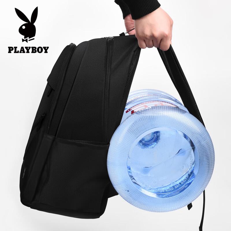 PLAYBOY Travel Backpack, Large Capacity Laptop Bag, Commuter Bag, Black