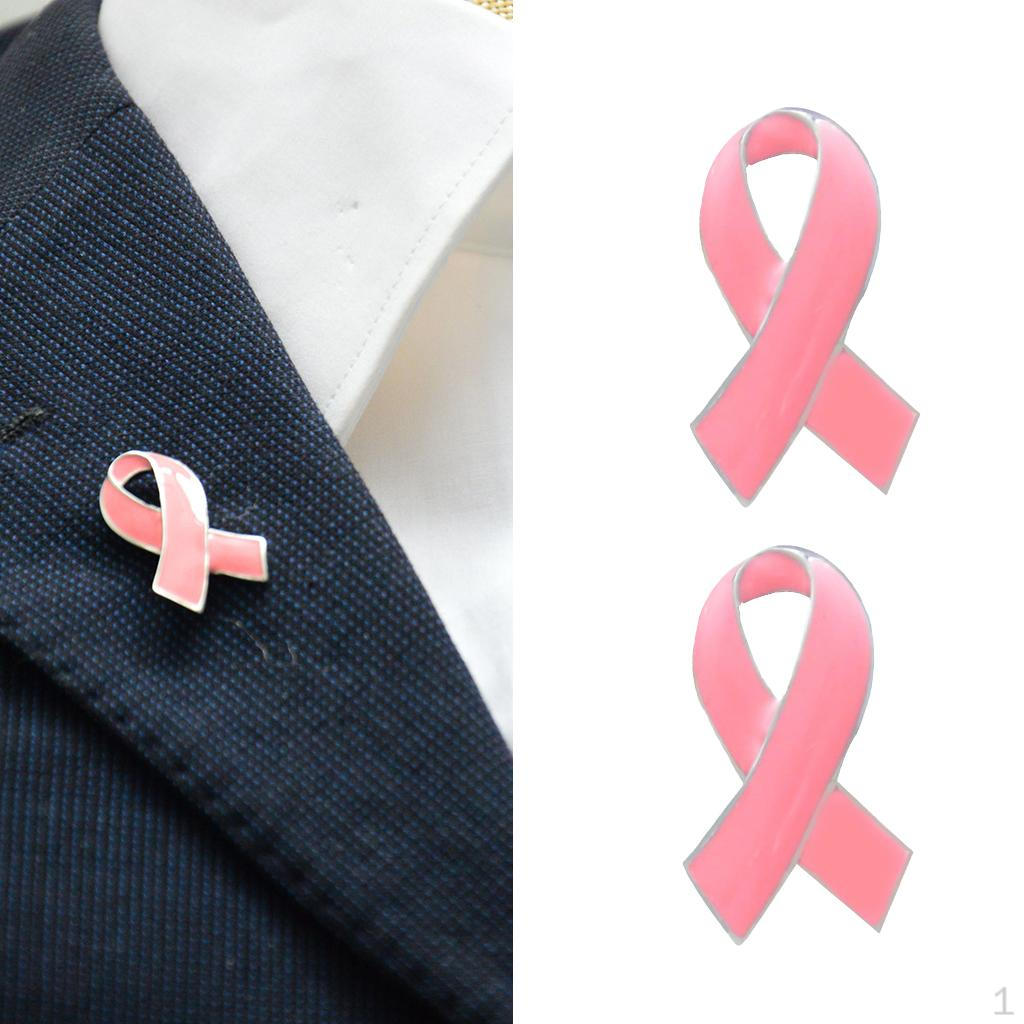 

2 штуки розовая эмаль осведомленность о раке груди