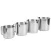 4pcs Outdoor Stainless Steel Cup Foldable Handle Nesting Cups for Barbecue Climbing Camping