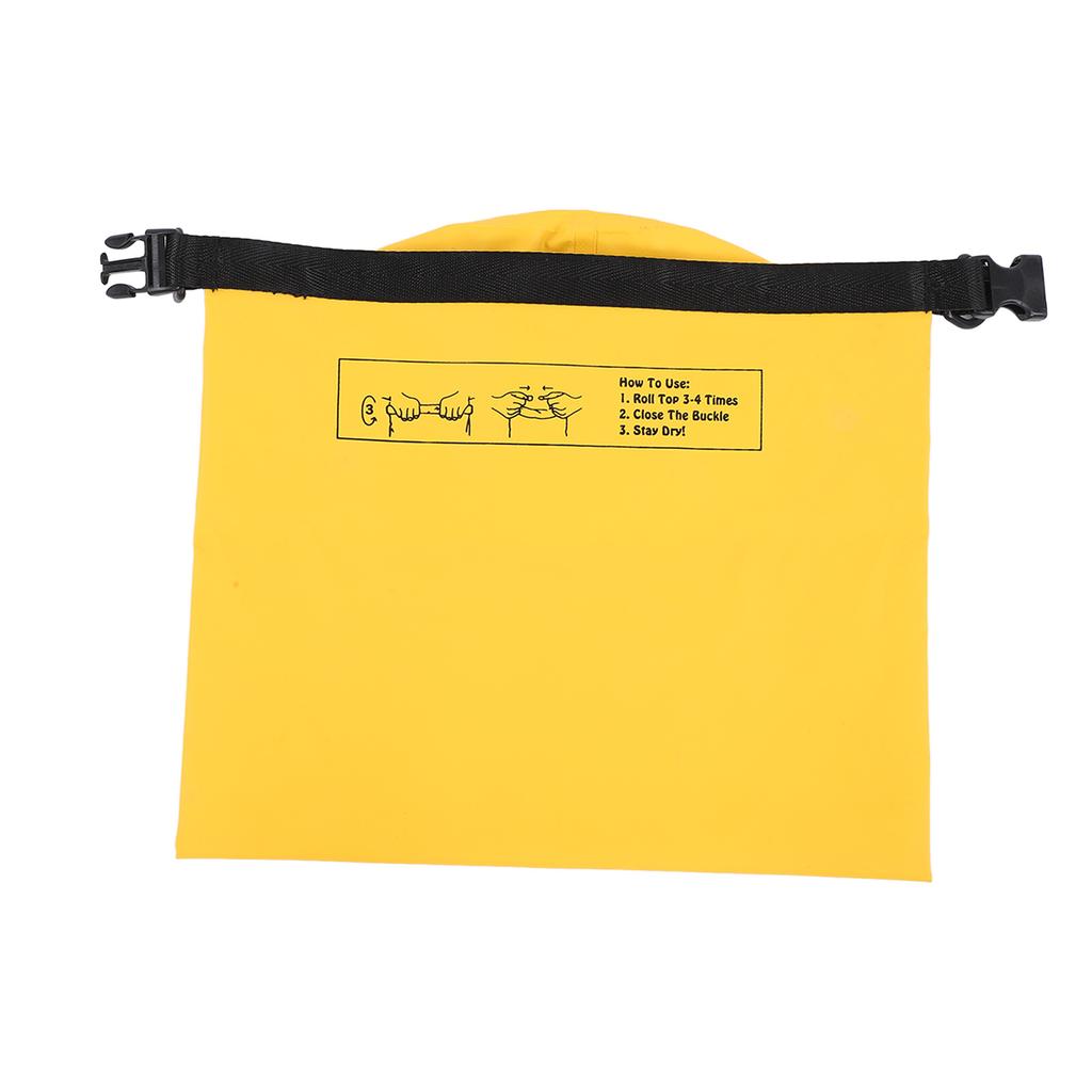 20L Dry Bag Waterproof PVC Mesh Cloth Removable Collapsible Lightweight Yellow for Boating Swimming Kayaking
