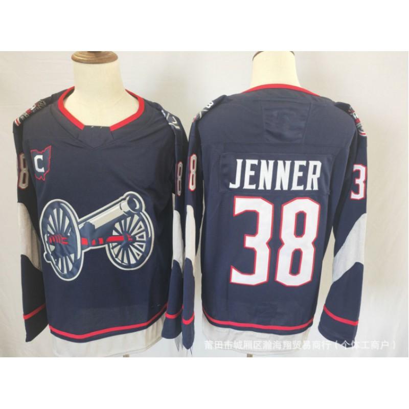 Custom Ice Hockey Jersey Blue Jacket Team 86 8 38 Embroidered Adult Mens Performance Sportswear Practice Game