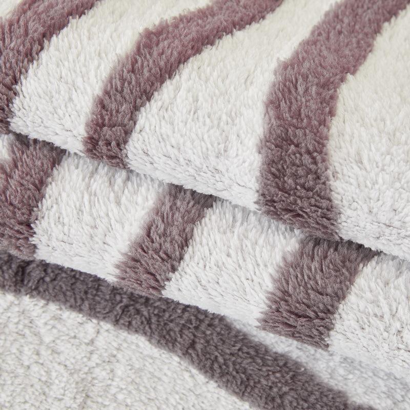 Plush Skin Friendly Sofa Cover Winter Minimalist Style Wave Patterned Fabric Sofa Cover Non-slip Anti Cat Scratch Couch Cover