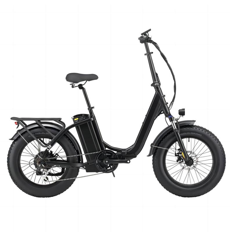 Cyclefort L10 City Folding Electric Bike With Seat 20 Inch Fat Tires Off-Road E-Bike 48V20Ah Battery 500W Motor Urban Commuting Electric Bicycle