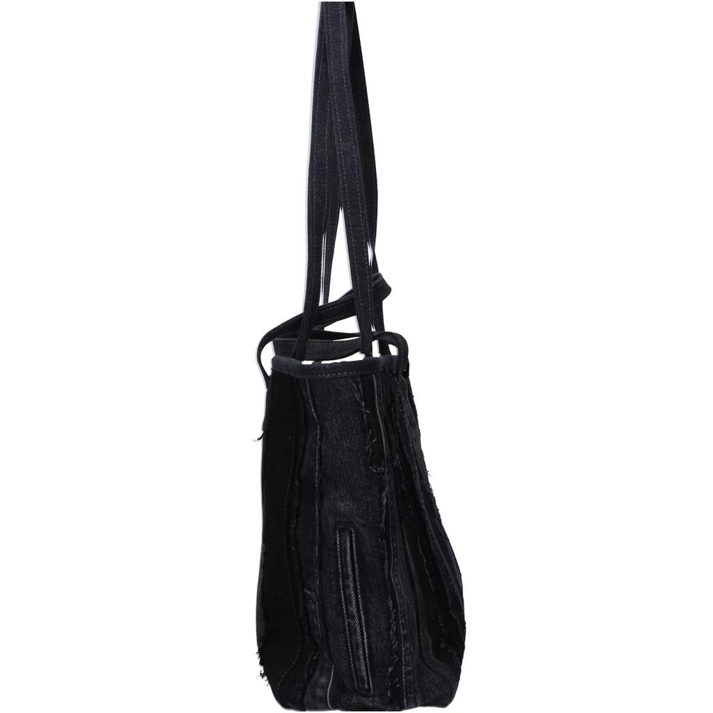 BALENCIAGA [Excellent Condition] 671409 Barbes Medium Denim 2-Way Tote Bag Black seriesUsed