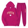 Winter New Men's Casual Sports Loose Personalized Print Youth Fashion Trend Personal Wear Hoodie Set