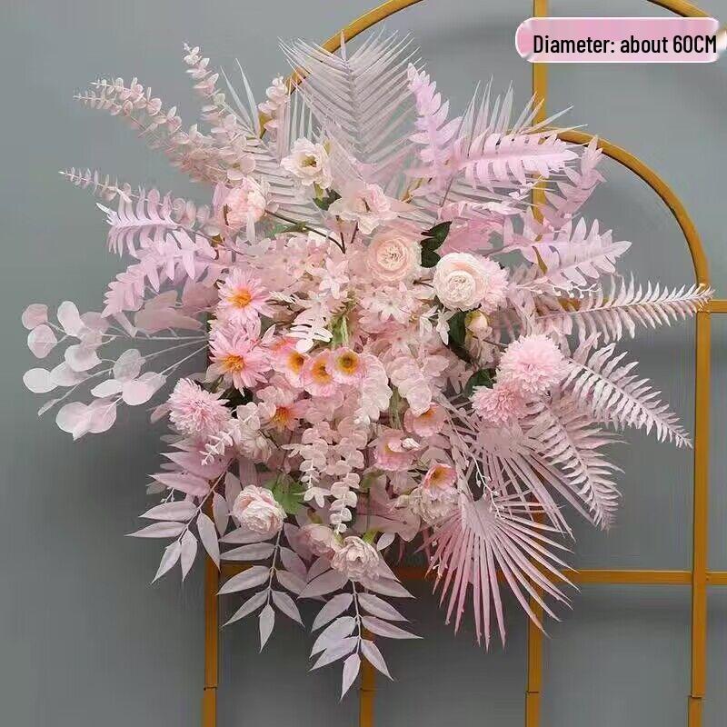 Large Silk Eucalyptus Flower Row for Wedding Aisle and Engagement Background Decoration