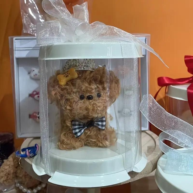 WTEMPO Transparent Mini Gift Boxes with Flip-Top Lids Plastic Circular Containers Boxes Festive Packaging Boxes for Storing and Gifting Delicate Items