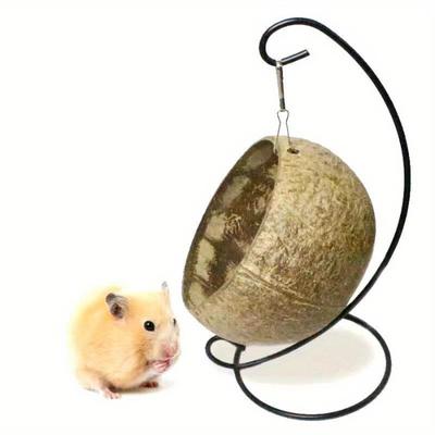 1 ADET Hamster Oyuncak Gine Domuzu Altın İpek Ayı Asılı Yuva Pamuklu Yuva Uyku Odası Hindistan Cevizi Kabuğu Yuvası Salıncak Sallayıcı Oyuncak Sıcak Yuva