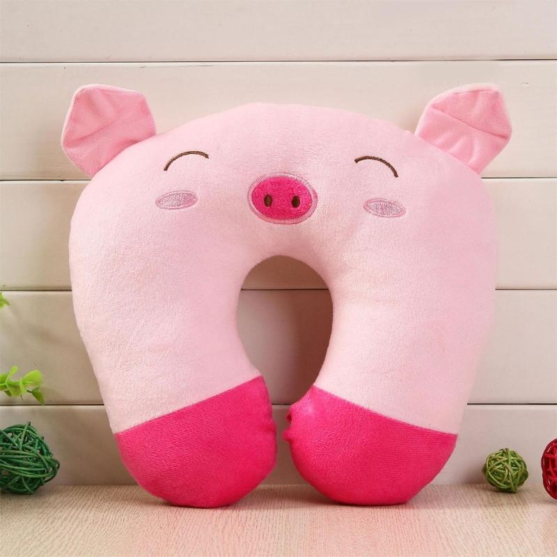 Breathable Travel U Shape Neck Pillow Lightweight Compacts Cartoon Animal Cushion For Airplanes Car And Office Comfort