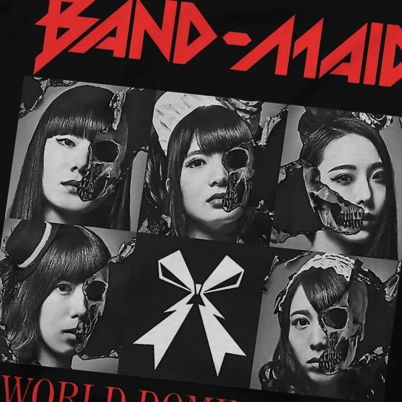 2024 Herren und Damen Rockband BAND-MAID Herren T-Shirt Weltherrschaft Mode T-Shirt Harajuku Sweatshirts Neuer Trend