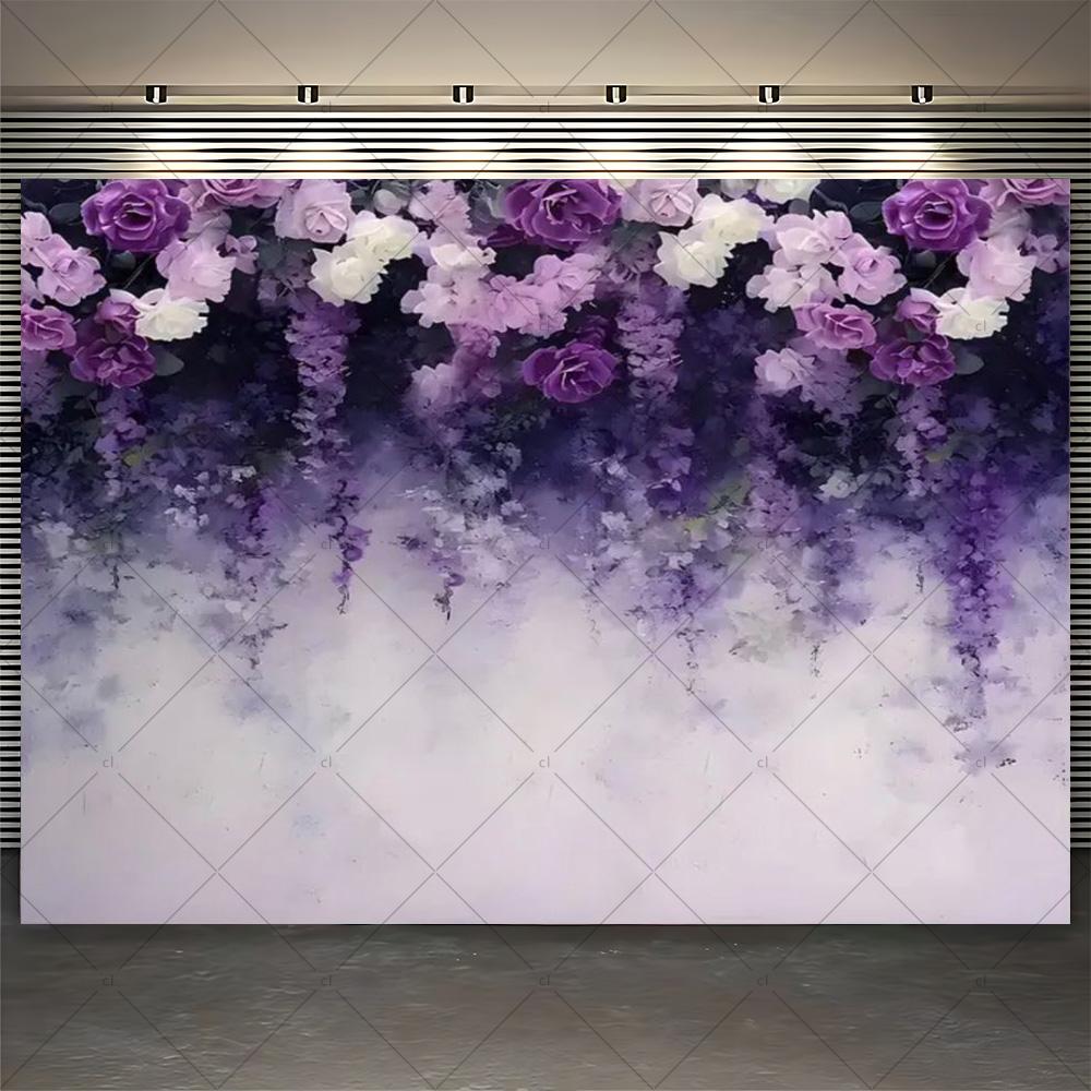 Floral Flower Wall Photoshoot Backdrop Wedding Bridal Shower Engagement Ceremony Party Photography Background Photo Studio Props