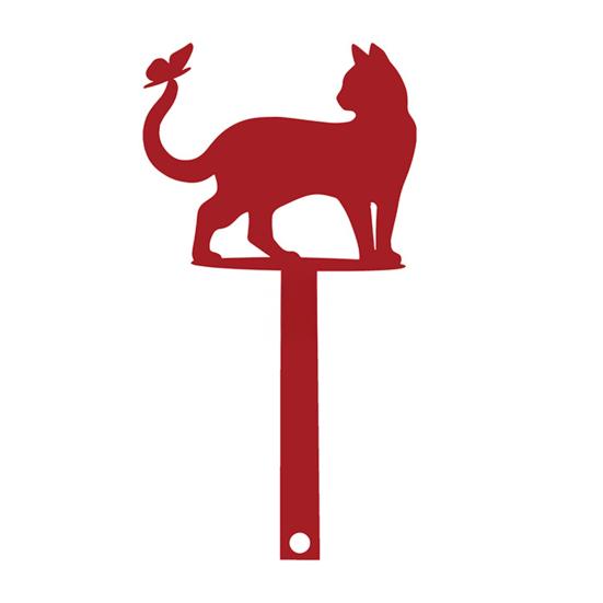 

Кошка Бабочка Флаг для почтового ящика Украшение Погодоустойчивый Железный Садовый Газонный Крепление для почтового ящика Полый Кот Декоративная табличка Замена красный