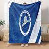 Millwall Fc Crest Design Flannel Blanket, Soft Polyester, Modern Design, All-Season for Camping, Travel, Gifts for holidays or birthdays