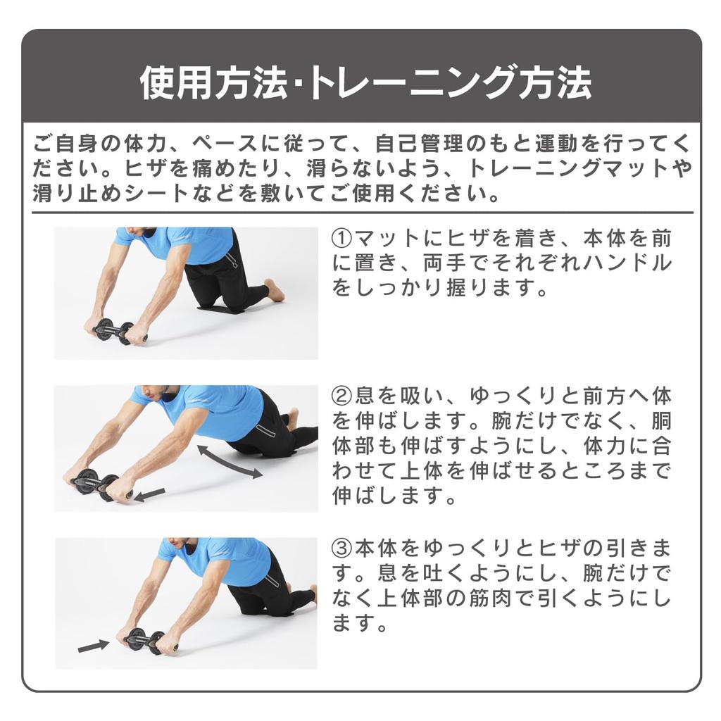 IRONMAN CLUB IMC-51 Abdominal Roller with Twin Wheels and Stoppers, Black