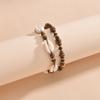 2-piece Bohemian style shell woven wooden beaded women's anklet set