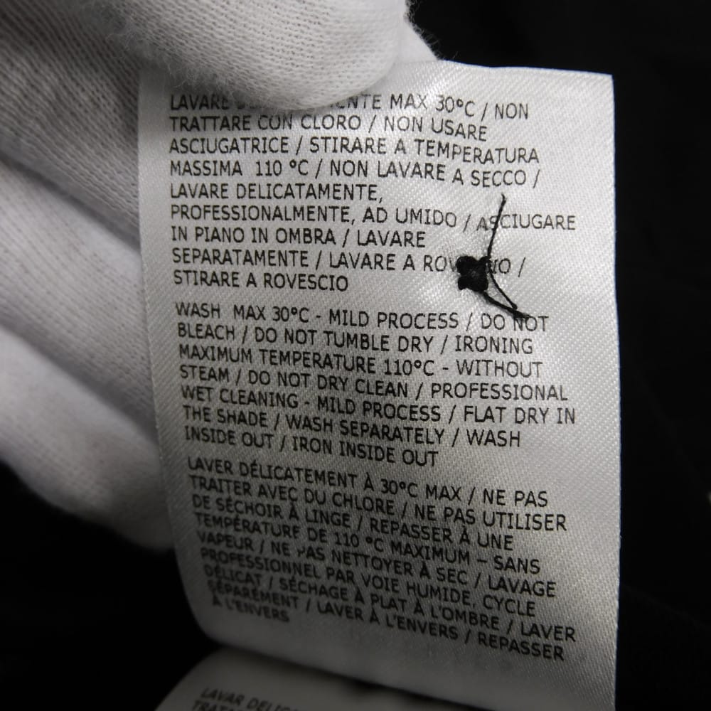 Used 12262 logo stitch patch half button 8A000 24 84673 7833 L Short sleeve Unused Tricolor Cotton Black Men's from