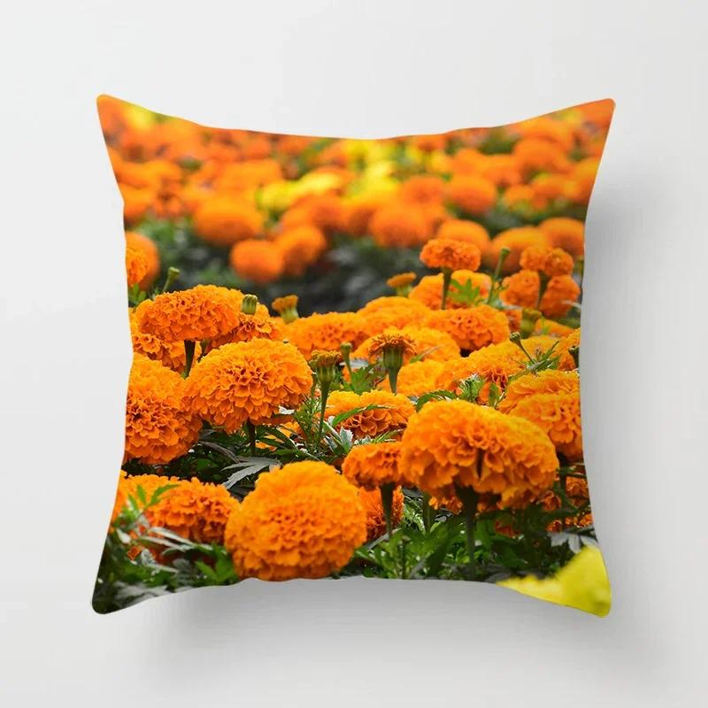 

Наволочка с цветочным принтом для дома, гостиной, дивана, декоративные украшения, для спальни, прикроватная наволочка x 66x66cm