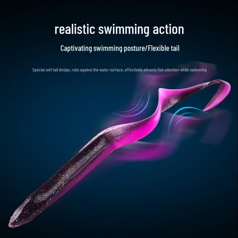 BEARKING Soft Bait Eel Lure with Lead Head Hook, 15cm/20cm for Long Cast Sea Fishing (L45L46)