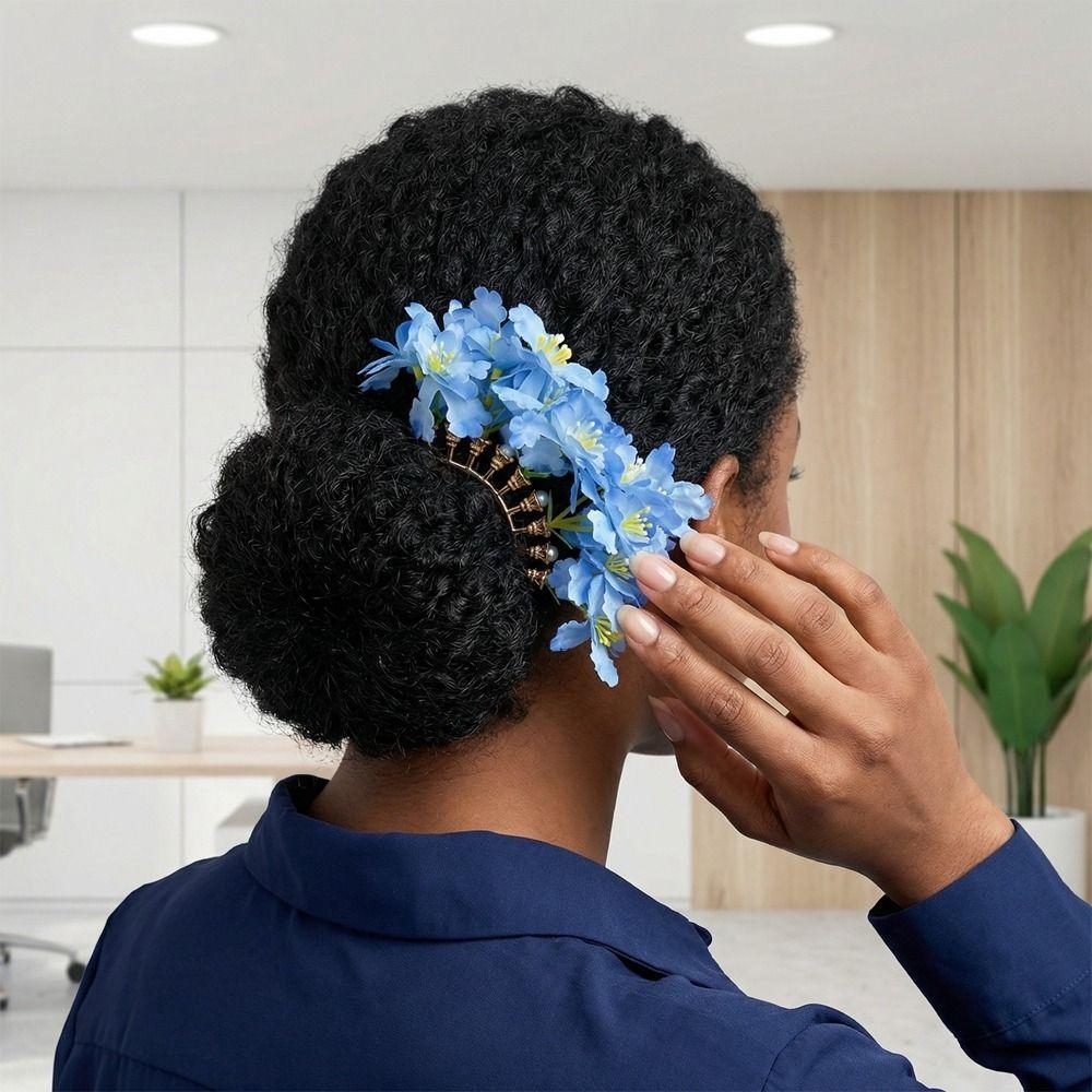 Sweet Flora Hair Stick Bohemian Side Clip Headdress Simulation Flower Hair Fork  Daily Wear