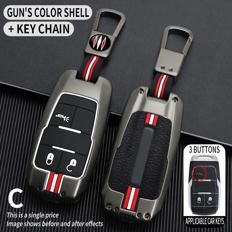 Zinc Alloy Car Key Case Remote Fobs Cover Keychain Accessories For Dodge Ram 1500 2500 3500 4500 5500 Pickup