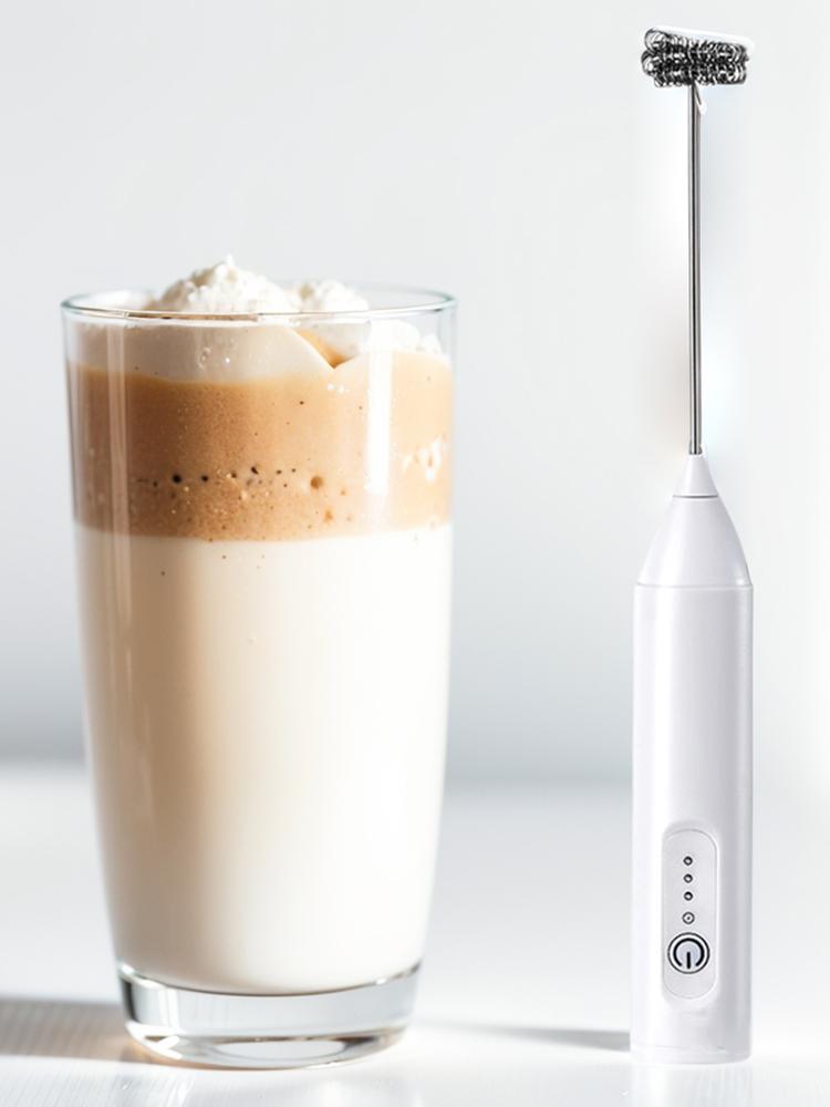 Electric Handle Blender Rechargeable Automatic Rotary Egg Beater Coffee Cappuccino Creamer Stirrer Household Baking Tool