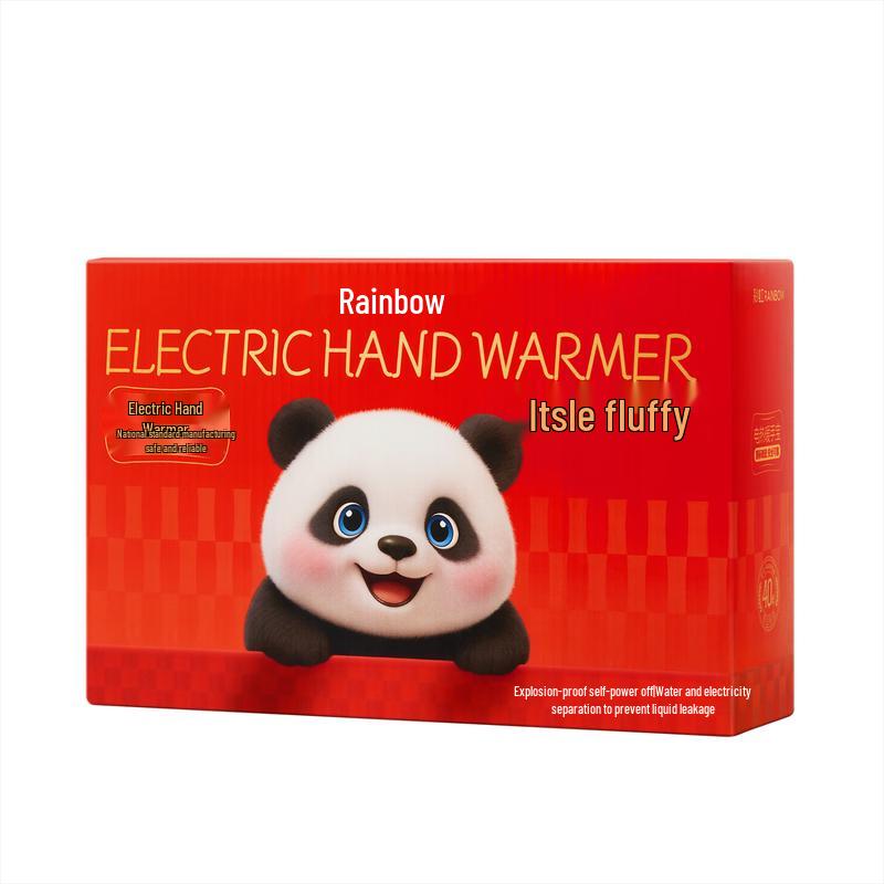 

Rainbow Panda Detachable Plush Electric Hand Warmer