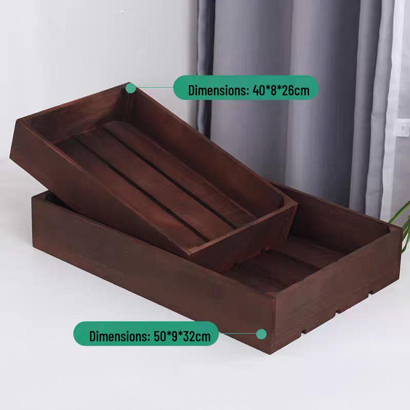 Rectangular Bamboo Bread and Pastry Display Crate