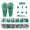 12-Grid Irregular Transparent AB Glass Diamonds for Nail Art