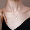Fashionable Shell Pendant Necklace "I Love You" Projection Neckchain Adjustable Length Clavicle Chain Party Accessory