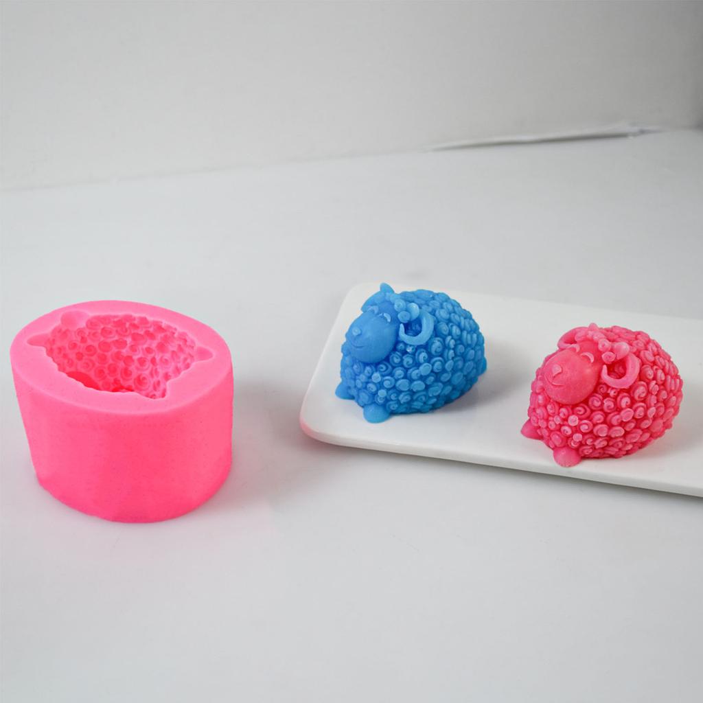 3D Sheep Silicone Candle Mold Handmade-Aromatherapy-Candle Gypsum Soap Making Supply Silicone Mold Craft 3d Resin Mold
