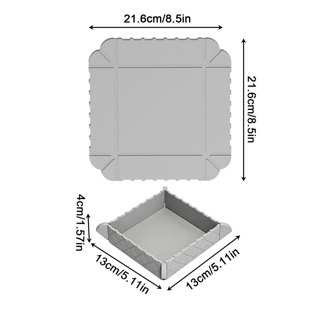 Foldable Dining Plate Magnetic Portable Anti-Slip Heat Resistant Picnic Placemat For Fridge Car Travel Camping Picnic Kitchen