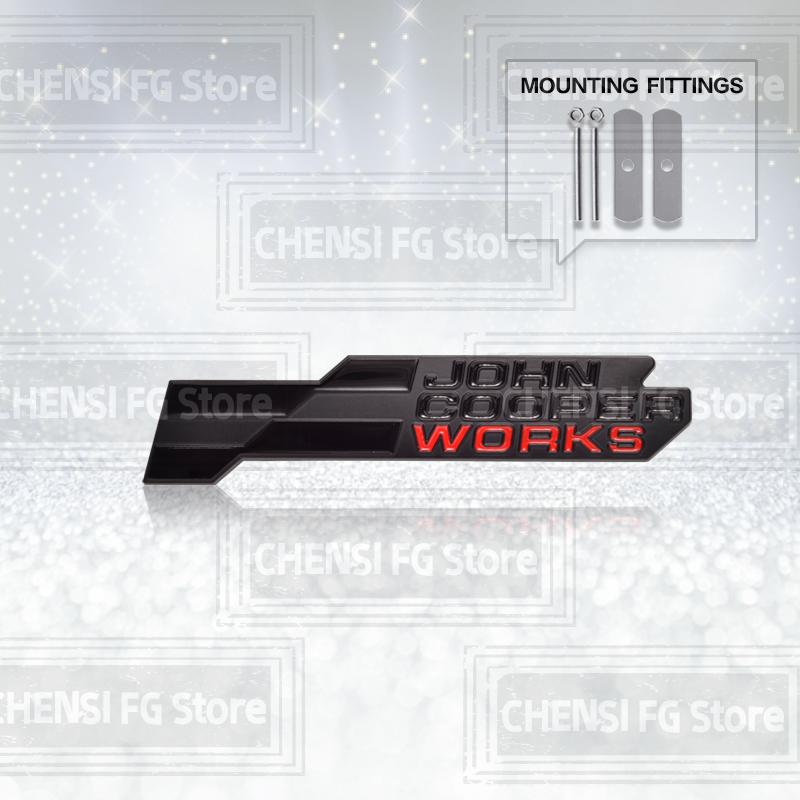 3D Metal Alloy NEW JCW Front Grille Badge For Cooper S R59 R60 R56 R58 F56 Countryman Clubman Car Rear Trunk Emblem Sticker