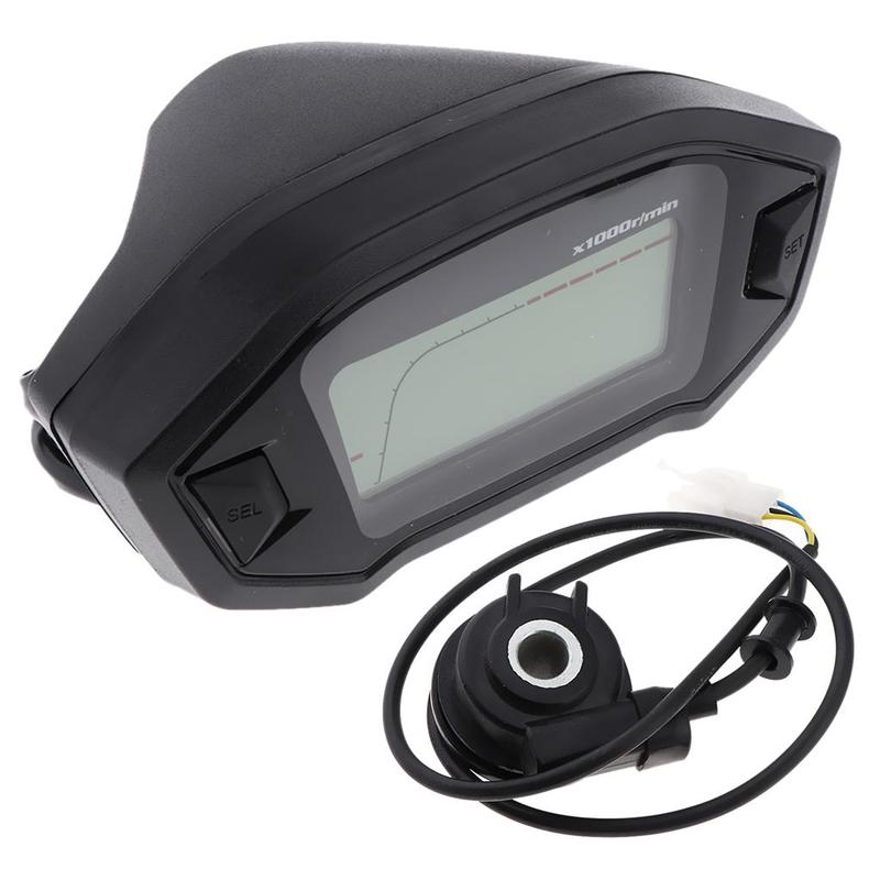 Universal Motorcycle LCD Speedometer Digital Odometer Trip Meter Dashboard Gauge for Motorcycle Accessories