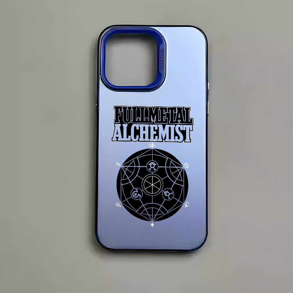 Anime F-Fullmetal Alchemist Phone Case For iPhone 17 16 15 14 13 12 11 Pro Max Air Multicolor Matte Laser Metallic Aurora Funda
